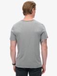 Superdry Raw Edge Slub V-Neck T-Shirt, Steeple Grey