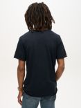 Superdry Raw Edge Slub V-Neck T-Shirt, Eclipse Navy