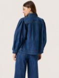 Soaked In Luxury Zianna Denim Jacket, Mid Blue