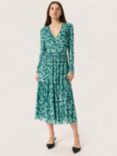 Soaked In Luxury Idora Floral Dress, Green/Multi