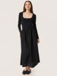 Soaked In Luxury Simone Square Neck Dress, Black