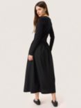 Soaked In Luxury Simone Square Neck Dress, Black