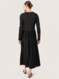 Soaked In Luxury Simone Plisse Dress, Black