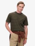 Superdry Textured Stripe Pocket Cotton T-Shirt