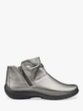 Hotter Murmur Leather Ankle Boots, Pewter