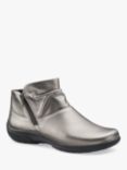 Hotter Murmur Leather Ankle Boots, Pewter