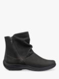 Hotter Whisper Wide Fit Nubuck Slouch Ankle Boots, Dark Grey