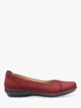 Hotter Robyn II Nubuck Ballerina Pumps, Red Pear