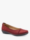 Hotter Robyn II Nubuck Ballerina Pumps, Red Pear