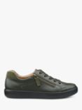 Hotter Chase II Leather Lace Up Deck Shoes, Forest Green