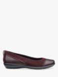 Hotter Wren Suede Leather Ballet Pumps, Wine