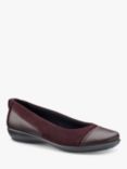 Hotter Wren Suede Leather Ballet Pumps, Wine