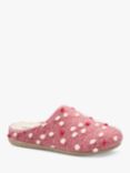 Hotter Dotty Faux Shearling Slippers, Tea Rose