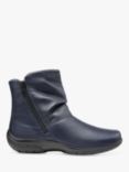 Hotter Whisper Extra Wide Fit Slouch Ankle Boots, Navy