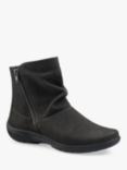 Hotter Whisper Extra Wide Fit Nubuck Slouch Ankle Boots, Dark Grey