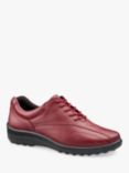 Hotter Tone II Wide Fit Leather Lace Up Shoes, Red Pear