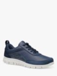 Hotter Gravity II Leather Trainers, Navy