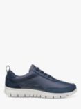 Hotter Gravity II Wide Fit Leather Trainers, Navy