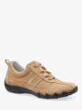 Hotter Leanne II Extra Wide Fit Suede and Nubuck Trainers, Camel