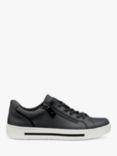 Hotter Leo Wide Fit Zipped Trainers, Black-sy