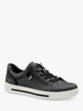 Hotter Leo Wide Fit Zipped Trainers, Black-sy