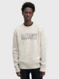 AllSaints Carson Crew Neck Logo Jumper, Off White