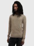 AllSaints Mode Crew Neck Merino Wool Jumper, Mid Green