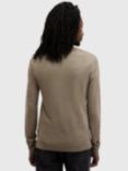 AllSaints Mode Crew Neck Merino Wool Jumper, Mid Green