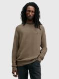 AllSaints Statten Relaxed Fit Crew Neck Jumper, Mid Green