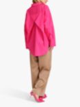 A-VIEW Magnolia Oversized Cotton Shirt, Hot Pink