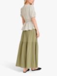 A-VIEW Textured Maxi Skirt, Army