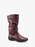 Hotter Derrymore II Extra Wide Fit Leather Mid Boots, Maroon