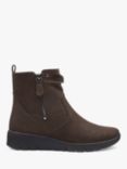 Hotter Epsom Wedge Boots, Walnut