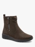 Hotter Epsom Wedge Boots, Walnut