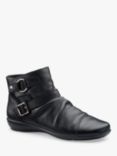 Hotter Hampstead Leather Retro Biker Ankle Boots