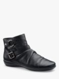 Hotter Hampstead Wide Fit Leather Retro Biker Ankle Boots