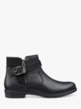 Hotter Kingston Wide Fit Leather Ankle Boots, Black