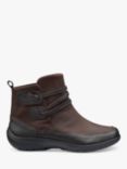 Hotter Rumble Waxed Nubuck Ankle Boots, Chocolate