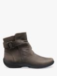 Hotter Rumour Waxed Nubuck Biker Boots, Mink-wn