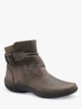 Hotter Rumour Waxed Nubuck Biker Boots, Mink-wn