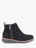 Hush Puppies Libby Suede Wedge Heel Boots, Black