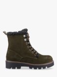 Hush Puppies Aurelia Suede Lace-Up Boots, Khaki