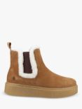 Hush Puppies Bella Suede Fleece Lined Ankle Boots, Tan