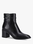 Hush Puppies Caitlyn Leather Buckle Detail Ankle Boots