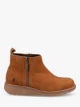 Hush Puppies Libby Suede Zip Ankle Boots, Tan