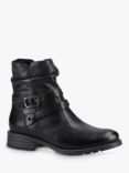 Hush Puppies Piper Leather Faux Wool Lined Biker Boots