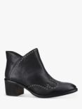 Hush Puppies Waverly Leather Stud Detail Ankle Boots, Black