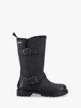 Hush Puppies Winnie Waterproof Leather Shearling Lined Boots, Black