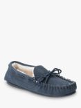 Hush Puppies Allie Suede Faux Fur Lined Slippers, Navy