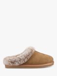 Hush Puppies Amara Suede Faux Fur Lined Slippers, Tan